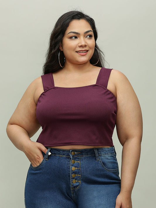 Form-Fitting Cropped Tank Top