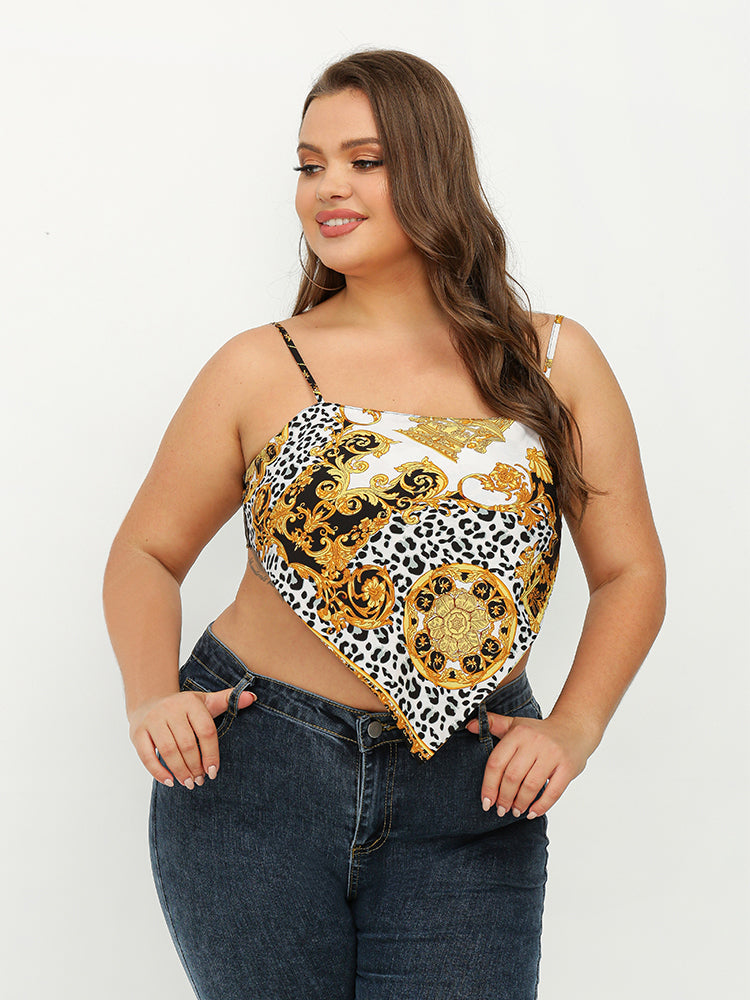 Leopard Print Bandana Tube Top