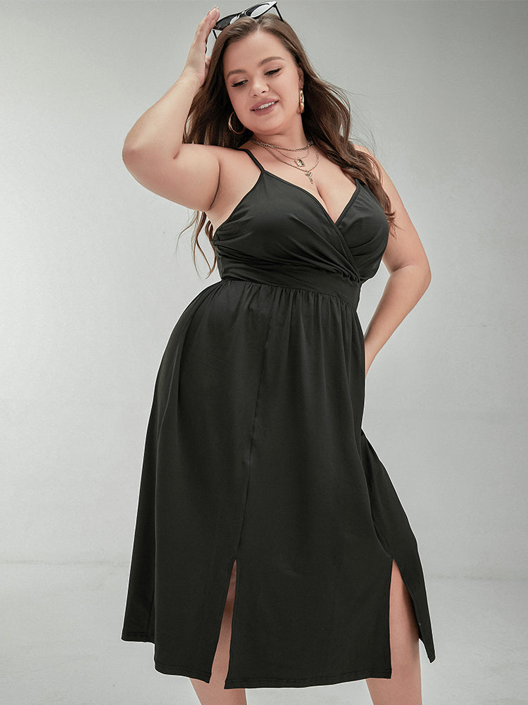 V Neck Suspender Dress