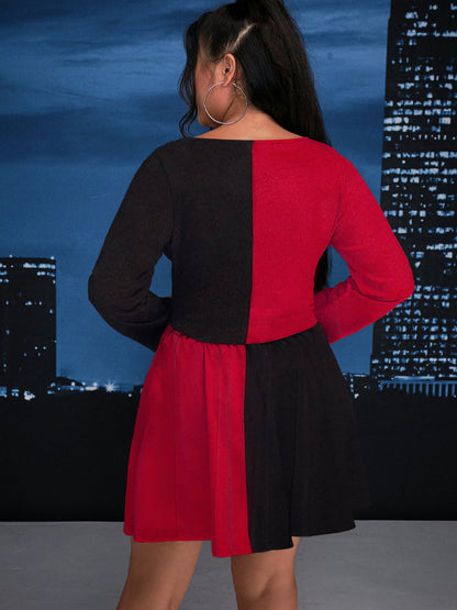 Halloween Print Contrast Crop T-shirt