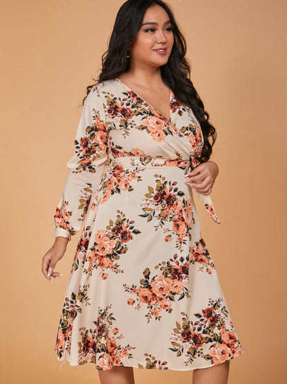 Floral Print Knot Side Dress