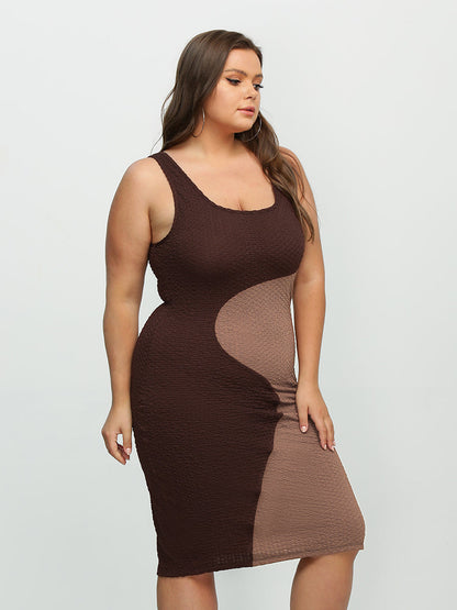 Patchwork Sleeveless Dress