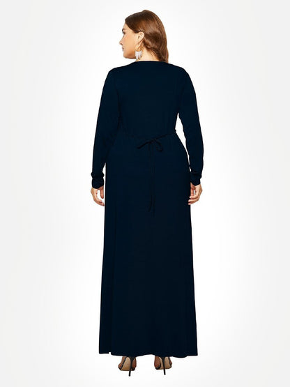 Ruched Decoration V-neck Maxi Dress