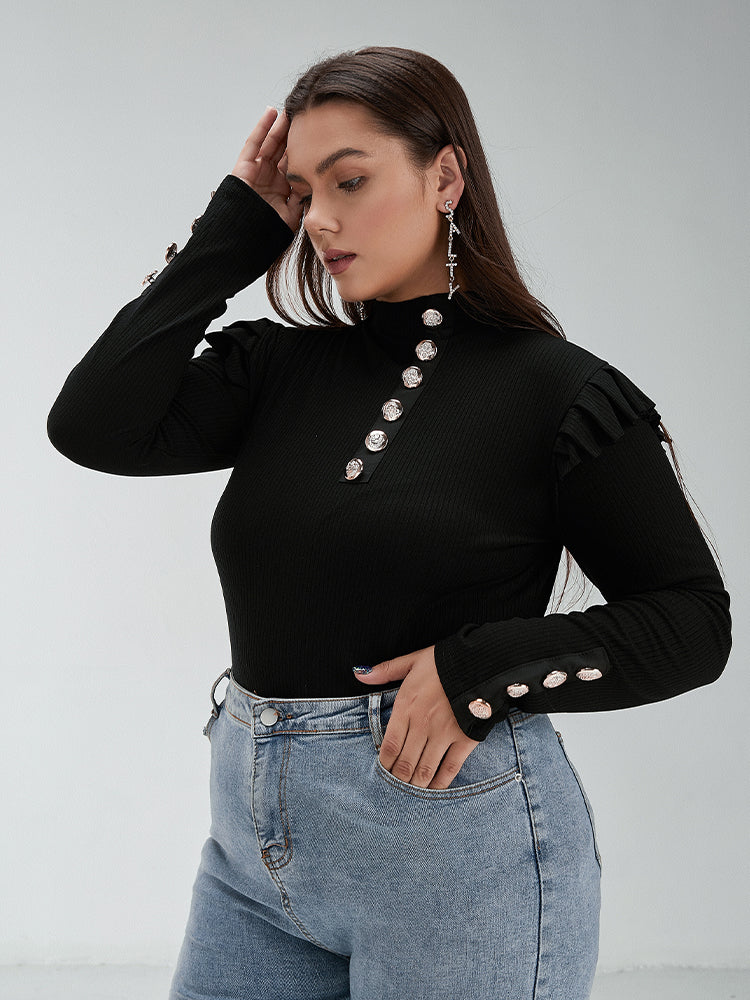 Beaded Crew Neck  T-shirt