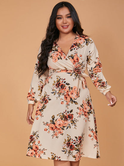 Floral Print Knot Side Dress