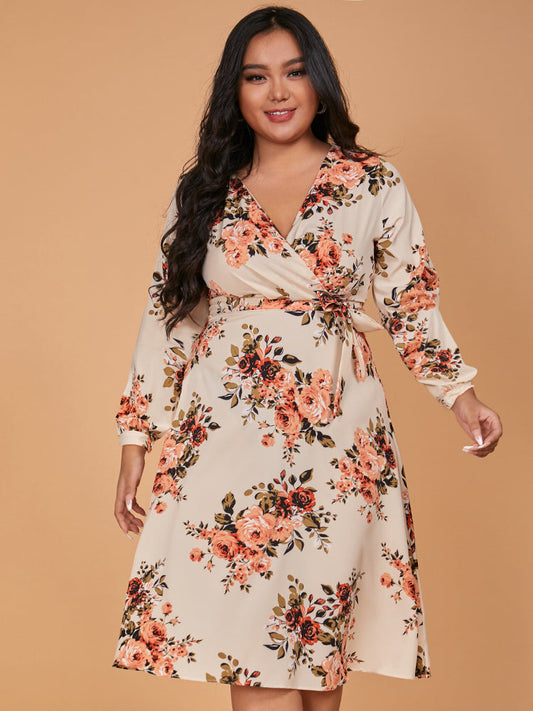 Floral Print Knot Side Dress