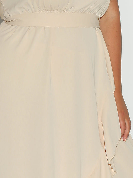 Irregular Ruffle Hem Dress