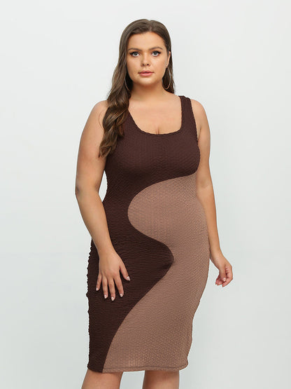 Patchwork Sleeveless Dress