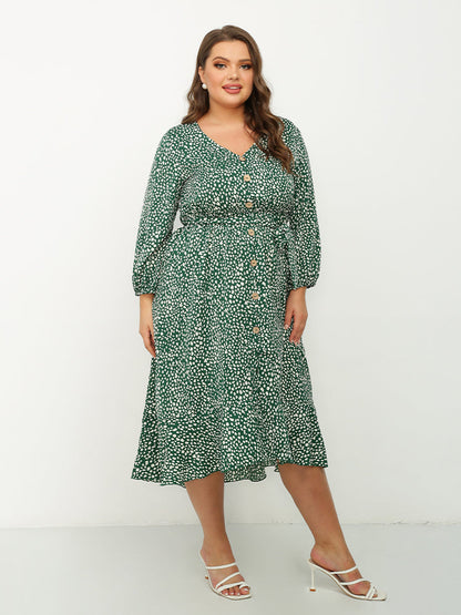 Polka Dot Button Through Dress