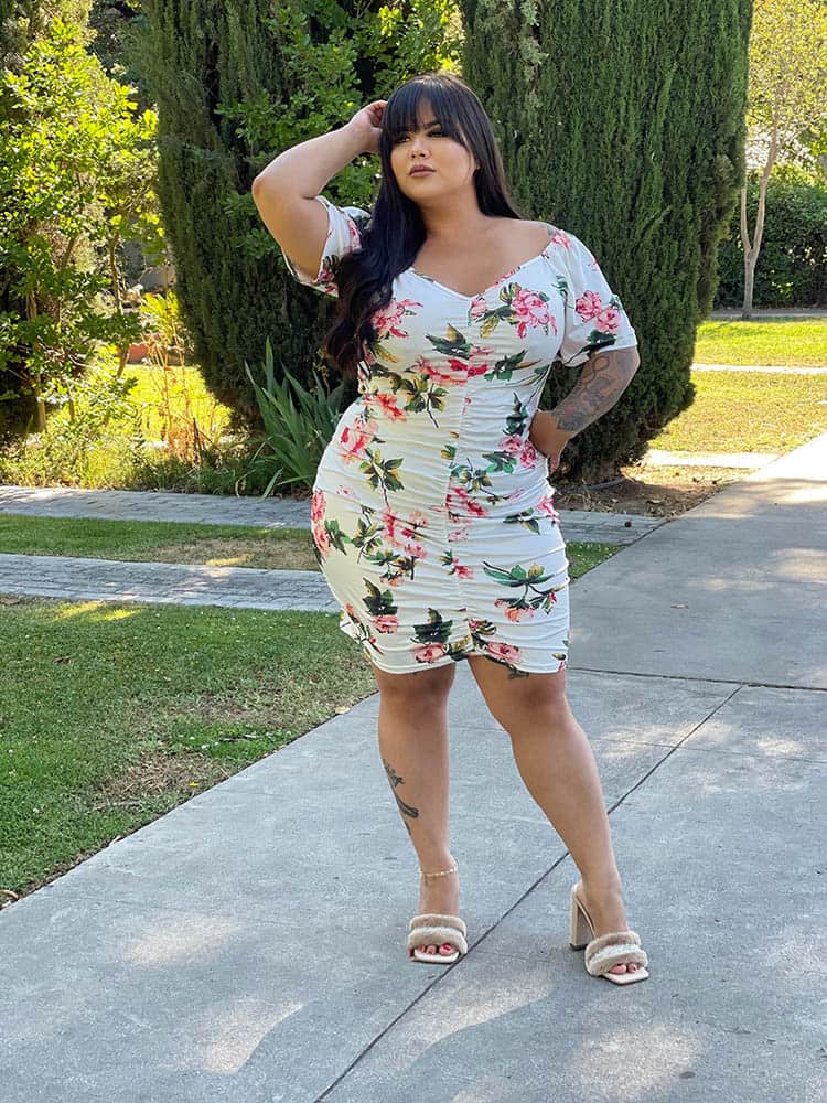 Pleated Slim Fit Dress