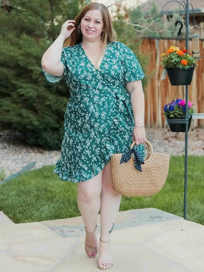 Ditsy Irregular Hem Dress