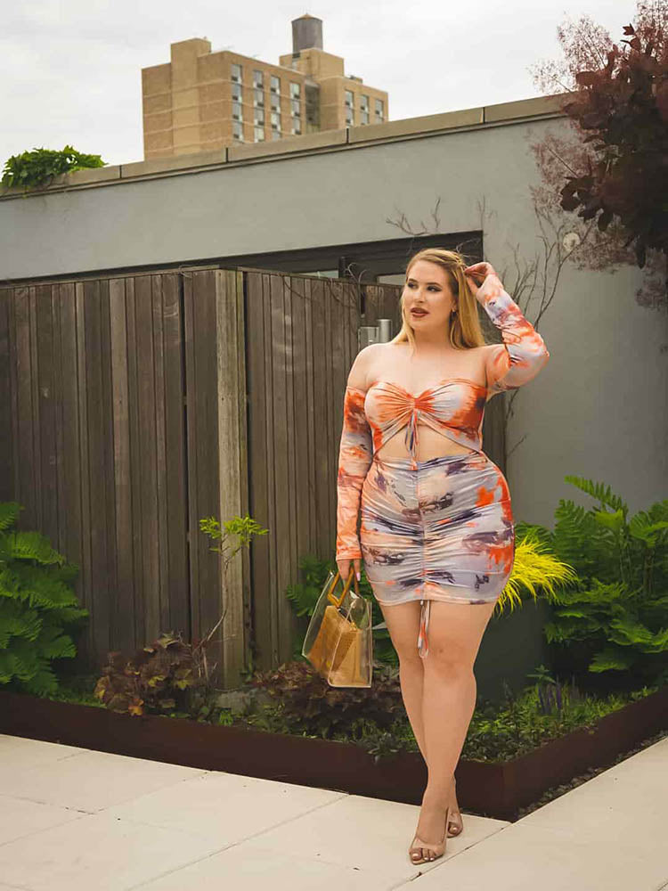 Tie Dye Ruched Dress