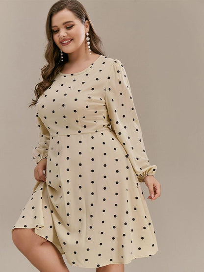 Polka Dot Long Sleeve Dress