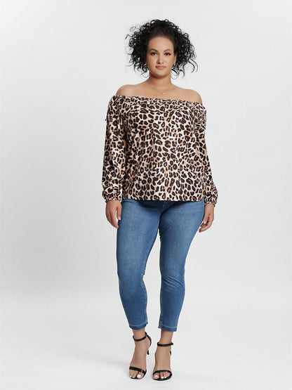 Leopard Off Shoulder Blouse
