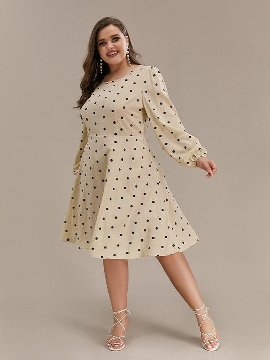 Polka Dot Long Sleeve Dress