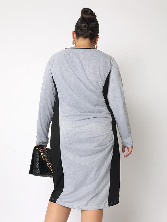 Color Block Straight Dress