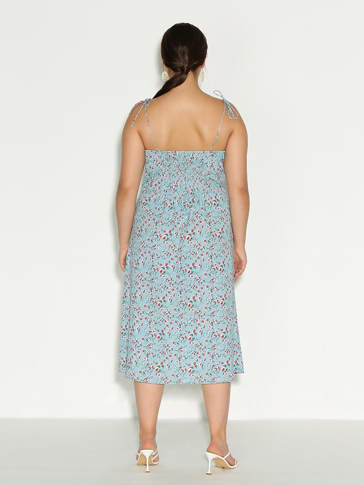 Split Hem Ditsy Dress