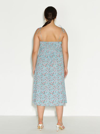 Split Hem Ditsy Dress