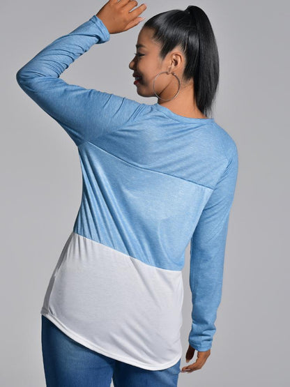 Patchwork Round-neck Top
