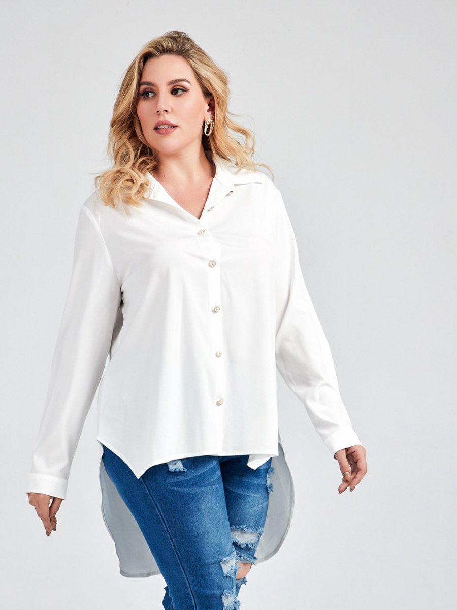 Asymmetrical Hem Blouse