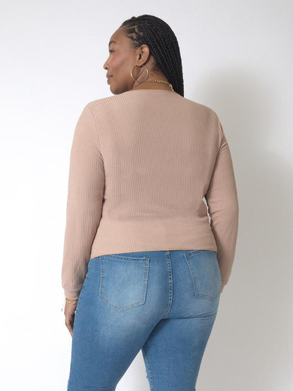 Solid Color V-neck Crop Top