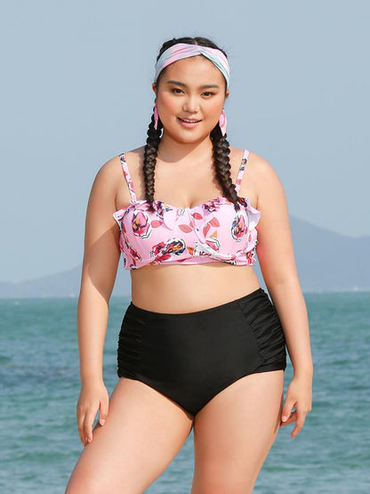 Floral Pleated Bikini