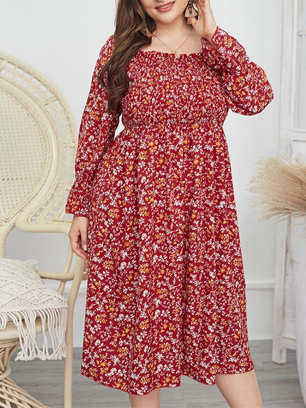 Backless Ditsy Floral Boho Dresses