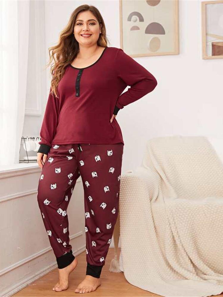 Cute Puppy Printed Loungewear