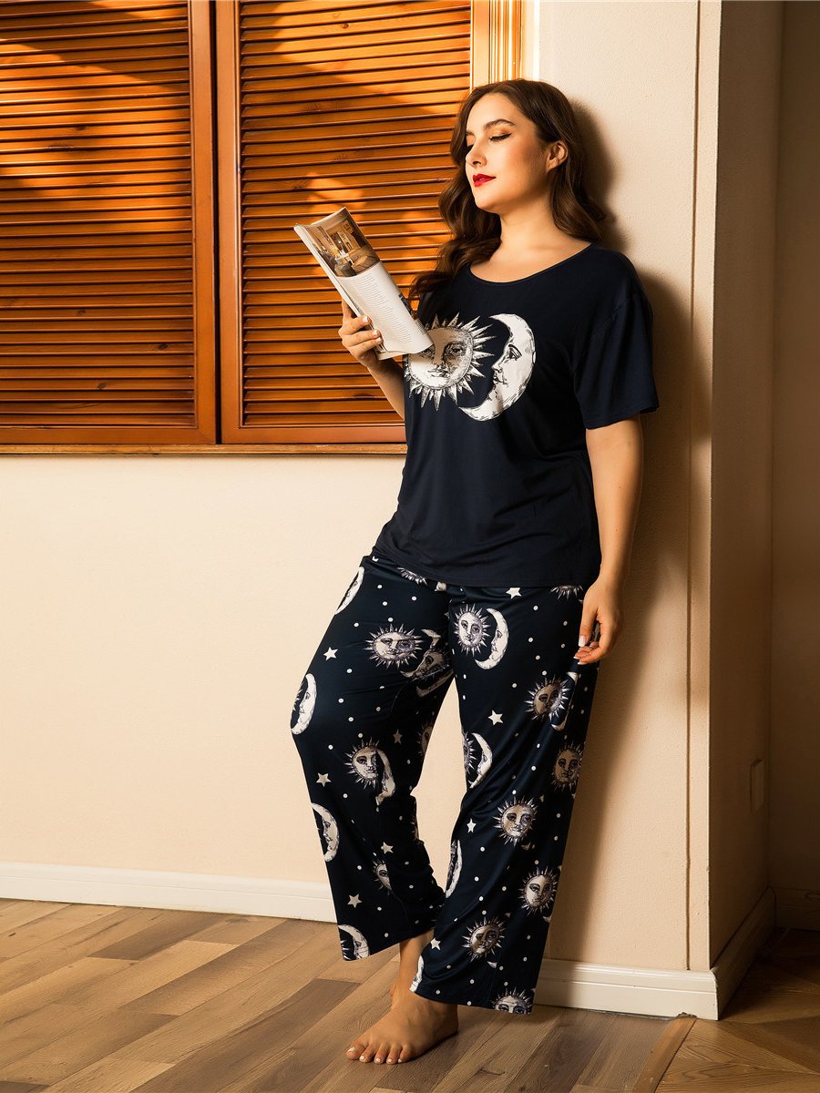 Sun And Moon Printed Loungewear