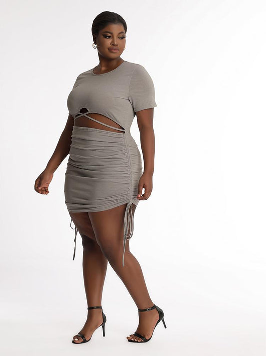 Ruched Cut Out Dress