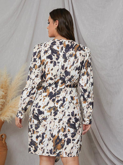 Leopard Printed Front Knot Dress
