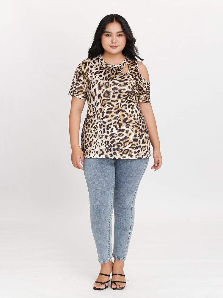 Cold Shoulder Cut Out T-Shirt