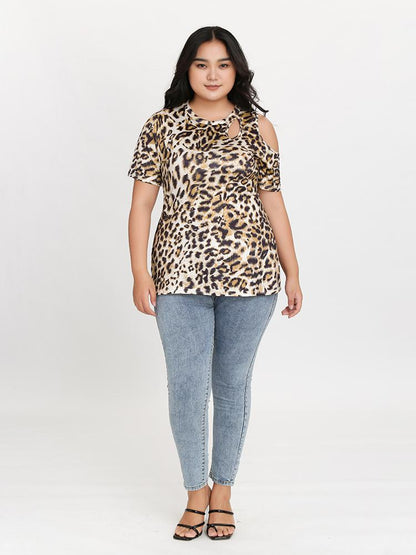 Cold Shoulder Cut Out T-Shirt