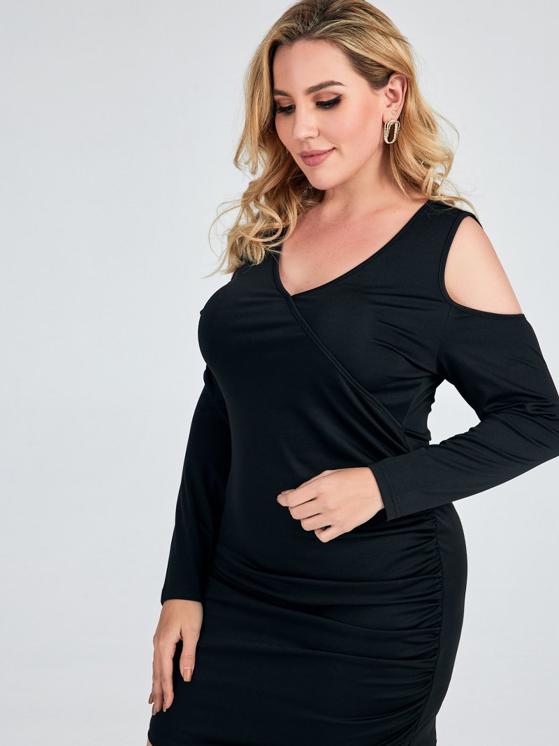 Hollow Out Solid Dress