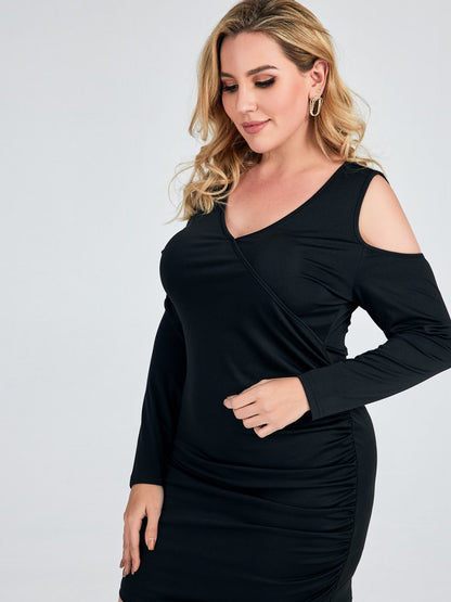 Hollow Out Solid Dress