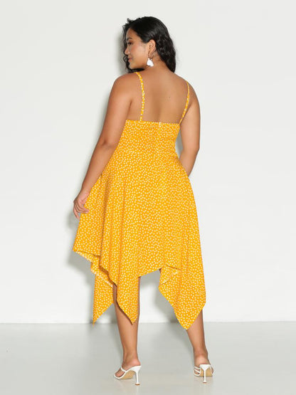 Ditsy Irregular Hem Dress