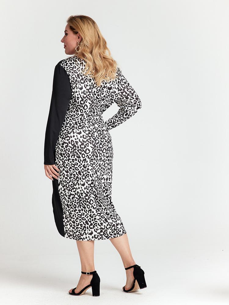 V-neck Contrast Dress