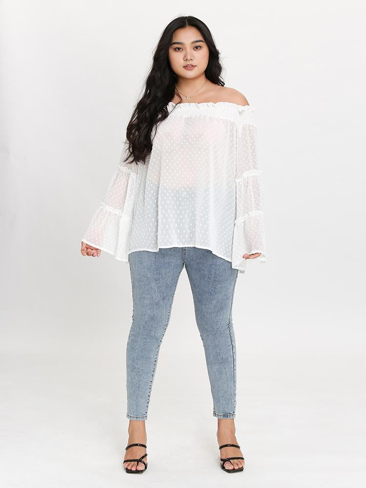 Off Shoulder Ruffle Blouse