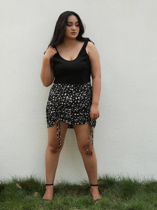 Basic Lace Up Tank Top