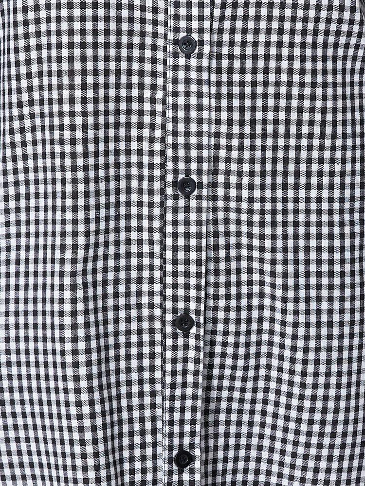 Plaid  Ruffles Shirt Dress