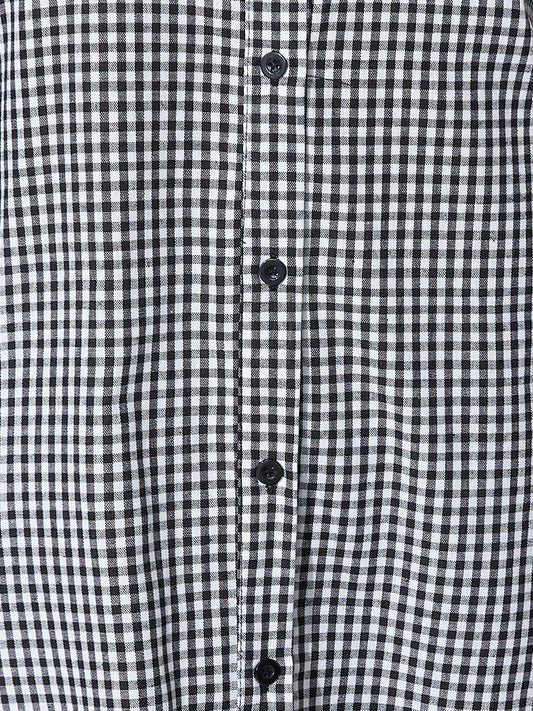 Plaid  Ruffles Shirt Dress