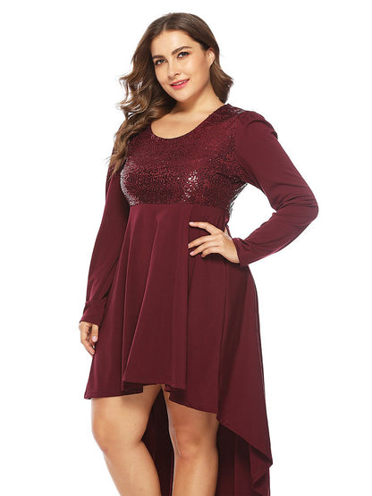 Round Sequins Patchwork Dresses