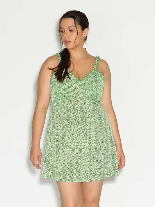 Ditsy Frill Suspender Dress