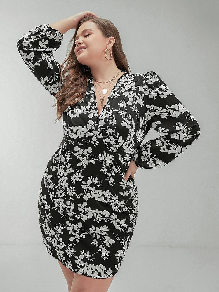 Printed Puff Sleeve Dress