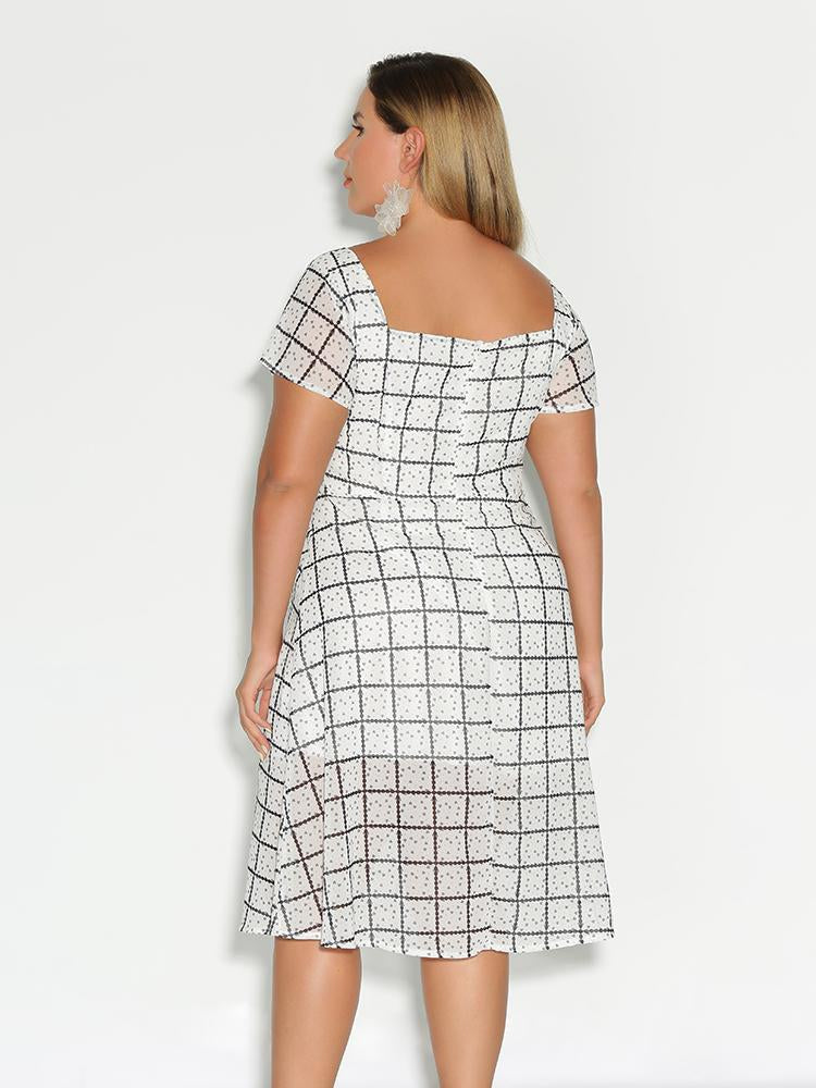 Blocked Short Sleeve Dress