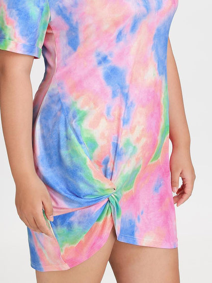 Twist Hem Tie Dye Dress