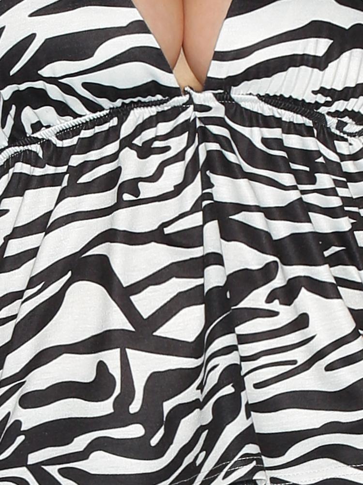 Zebra Print Backless Top