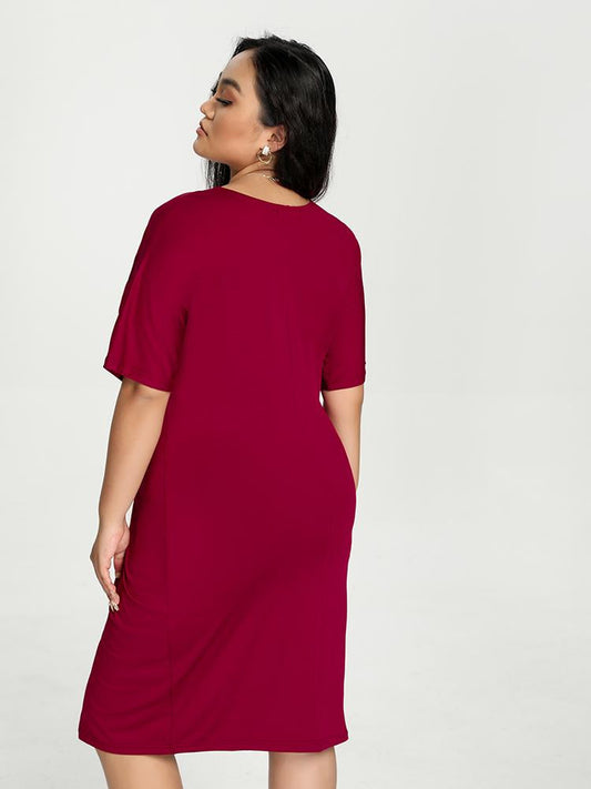 Pleated Split Hem Dress