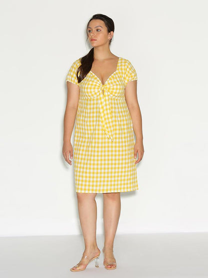 Tartan Bow Tie Dress