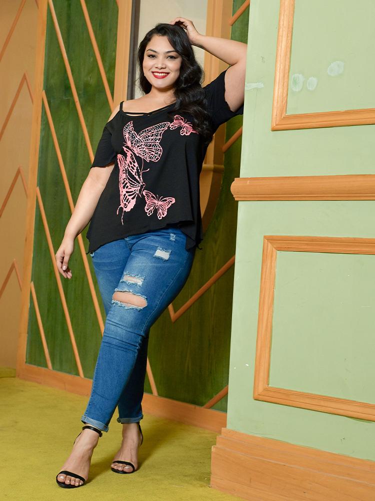 Butterflies Backless Top